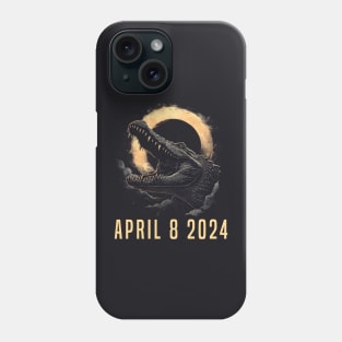 Total Solar Eclipse Crocodile & Sun Totality April 8 2024 Phone Case