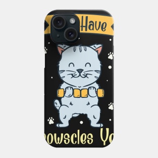 Cat Workout Shirt I gymnastics yoga muscles Phone Case