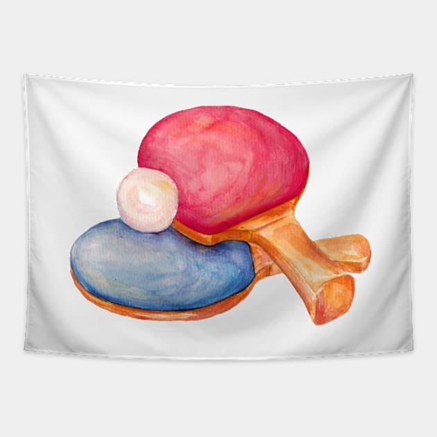 ping pong. table tennis Tapestry by lisenok