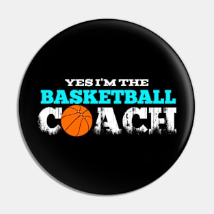 Basketball Coach - Retro Distressed Grunge Pin