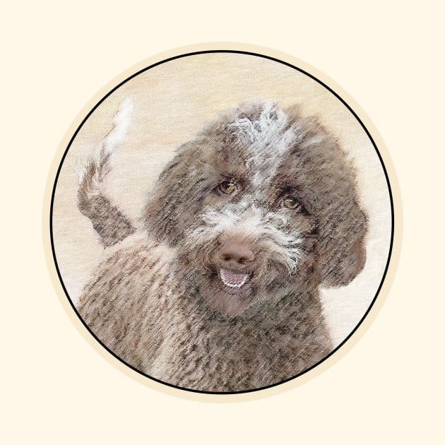 Lagotto Romagnolo Painting - Cute Original Dog Art by Alpen Designs