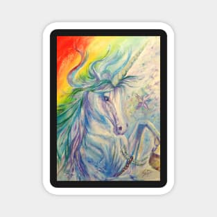 Rainbow unicorn Magnet