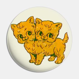 Two Headed Kitty Pin