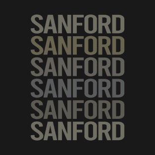 Gray Text Art Sanford T-Shirt