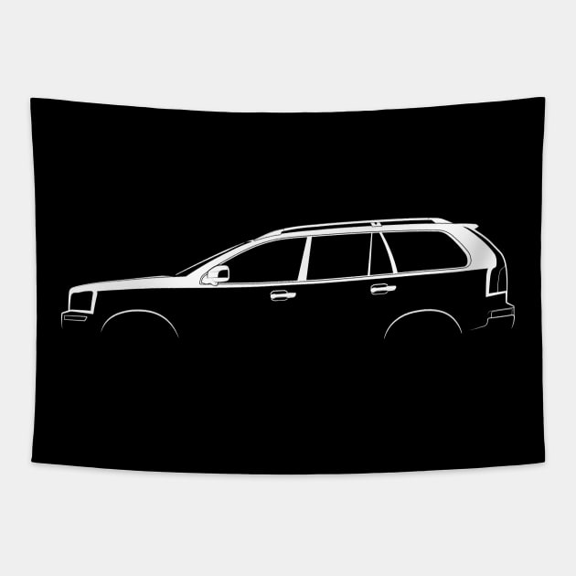 Volvo XC90 (2002) Silhouette Tapestry by Car-Silhouettes