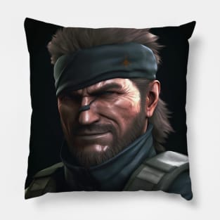 Solid Snake Looking At The Camera Pillow