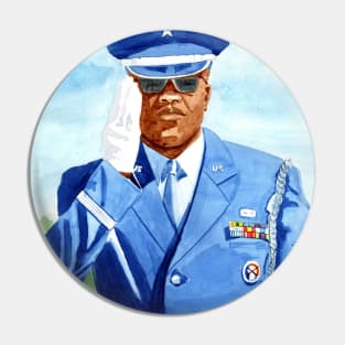 Final Salute USAF Watercolor Painting Pin