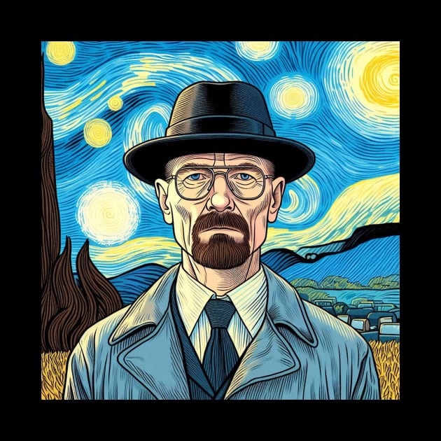 Heisenberg Vangogh artowork by nerd.collect