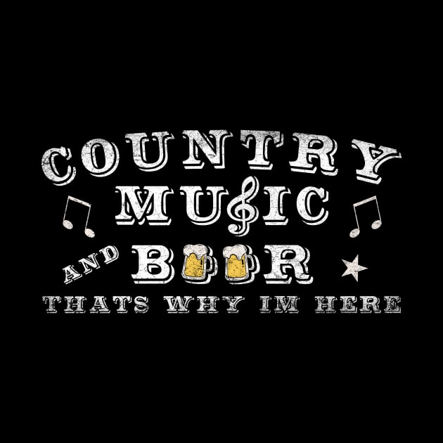 Country Music And Beer by Nifty T Shirts