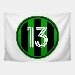 Aaron Schoenfeld Number 13 Jersey Austin FC Inspired Tapestry