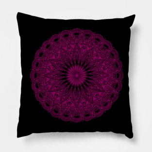 Mandala (magenta) Pillow