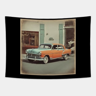 retro car vintage frame Tapestry