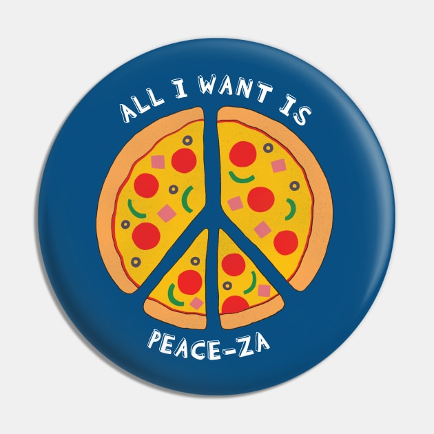 Love Pizza Love Peace Pin by awesomesaucebysandy