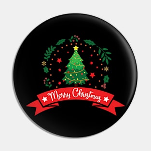 Merry Christmas xmas tree Pin