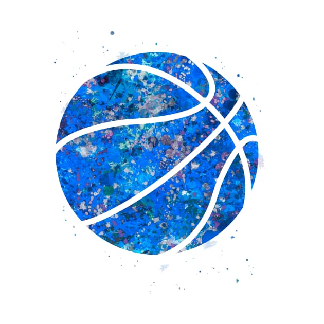 Basketball Ball Blue by Yahya Art