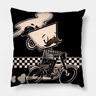 Coffee Rider Pillow