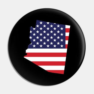 Arizona State Shape Flag Background Pin