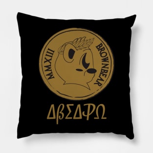 Alpha Bear Omega Coinage Blk Pillow