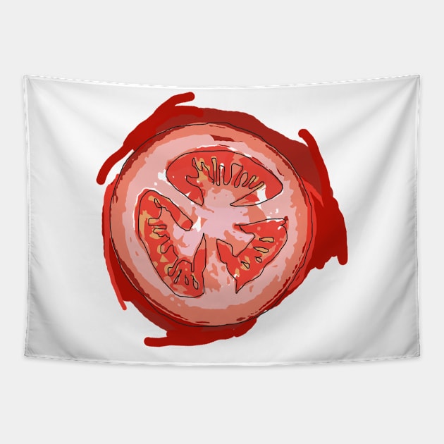 Yorgo's Tomato Heart Tapestry by bjoushop