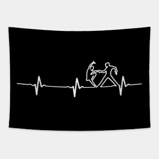 Tango Dancers Heartbeat T-shirt - Gift For Tango Dance Lovers Tapestry