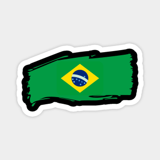 Brasil painted flag Magnet