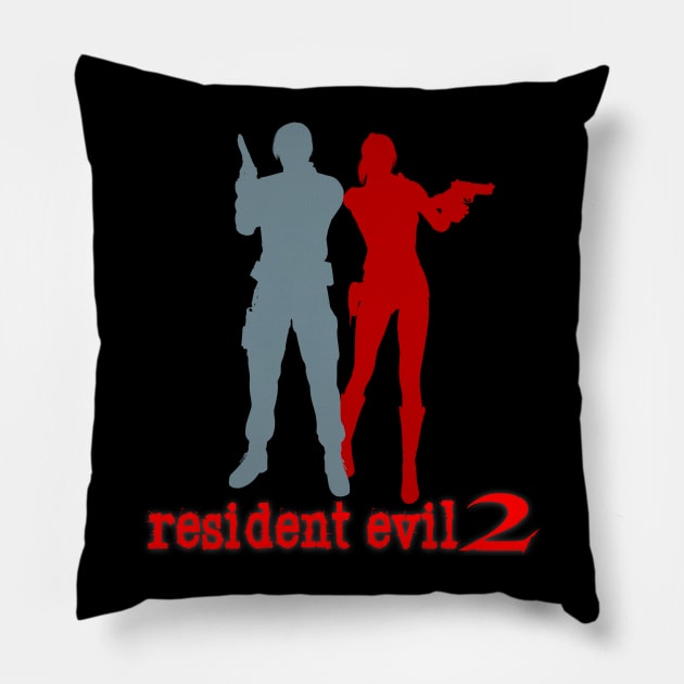 Resident Evil 2 - Leon and Claire Pillow by LazHimself