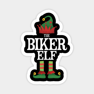 Biker Elf Matching Family Group Christmas Party Pajamas Magnet