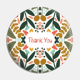 Wild Flower Thank You Pin