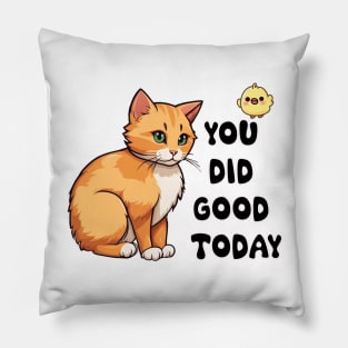 cat cheer you on Pillow