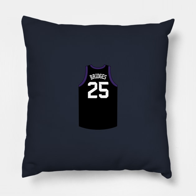 Mikal Bridges Phoenix Jersey Qiangy Pillow by qiangdade