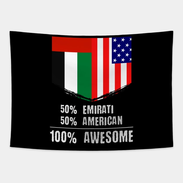 50% Emirati 50% American 100% Awesome Immigrant Tapestry by theperfectpresents