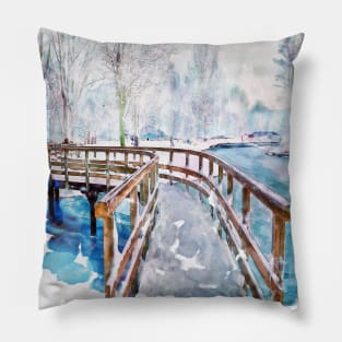 Winter in the Park Pillow