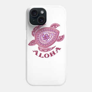 Aloha Pink Tribal Honu -4486 Phone Case