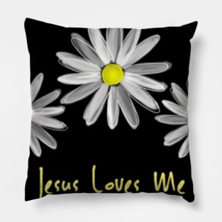 Jesus Loves Me Tee for Girls, women, kids, toddlers Pillow