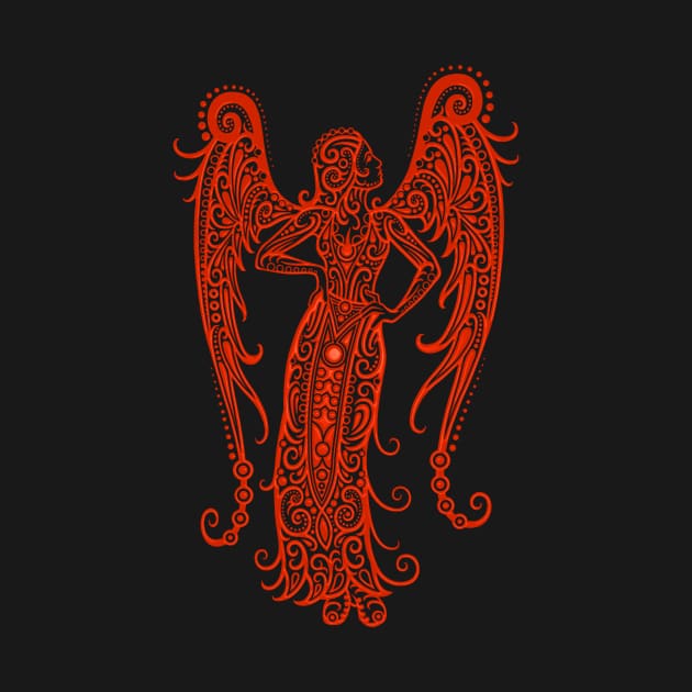 Red Virgo Zodiac Sign by jeffbartels