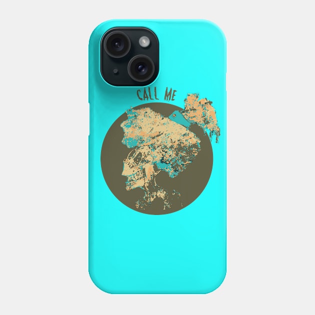 skull call me Phone Case by Lins-penseeltje