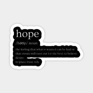 Hope Dictionary Definition Magnet