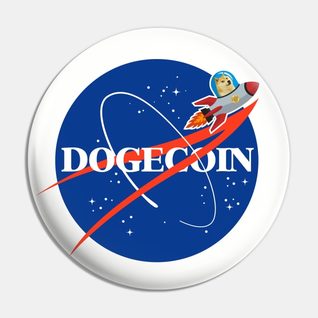 Dogecoin - NASA Parody Pin by wookiemike