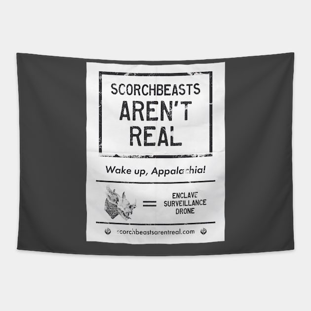 Scorchbeasts Aren't Real (Flyer) Tapestry by JMDCO