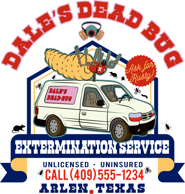 Dale's Dead Bug Service Lts Kids T-Shirt by Alema Art