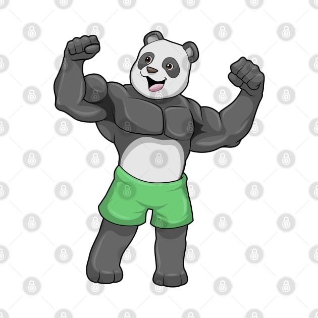 Panda as Bodybuilder at Bodybuilding by Markus Schnabel