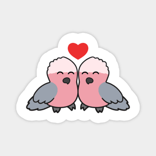 Cute Pink Gallah Love Magnet