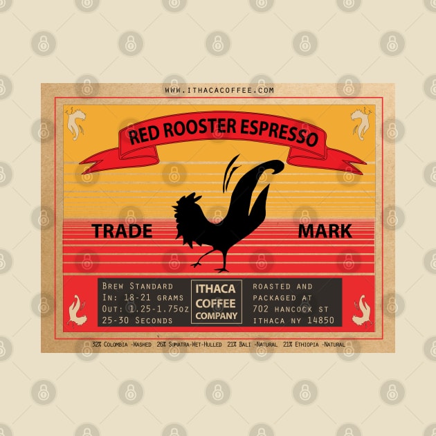 Red Rooster Espresso Vintage Matchbox Label by RED ROOSTER