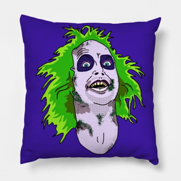 Beetlejuice Beetlejuice Beetle... Pillow by Lydia's Green Light Closet 