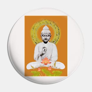 Saffron Buddha Pin