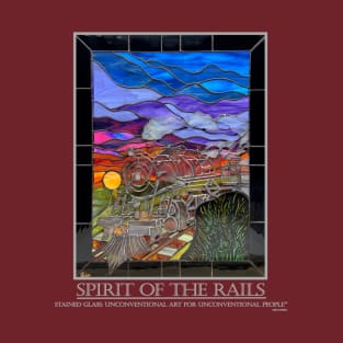 Spirit of the Rails Stained Glass for Dark T-Shirt