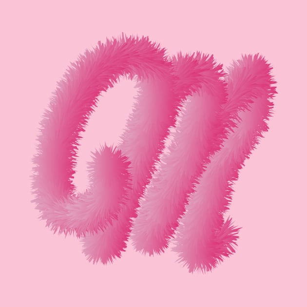 M Pink Animal Initials by desingmari