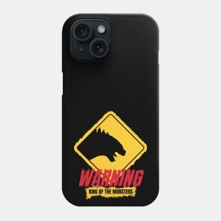 Warning King of the Monsters Godzilla silhouette Phone Case