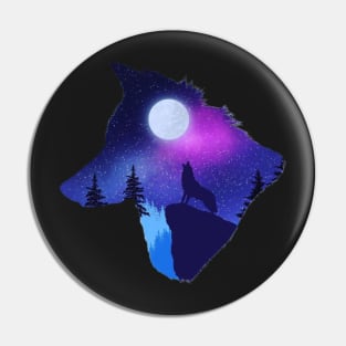 Wolf midnight Pin