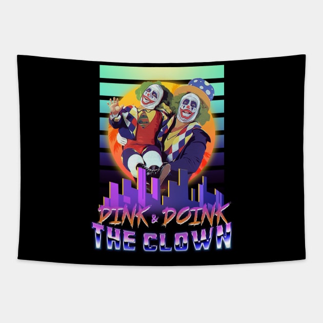 Dink Doink Retrowave Tapestry by RetroVania
